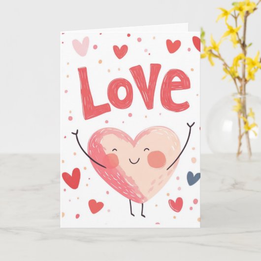 Liebe und großer Valentinstag Karte (Gelbe Blume)