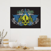 Liebe und Hass-Skull-Poster Poster (Küche)