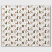 Liebe und hässliche Weihnachtsbrille Geschenkpapier (Flach)