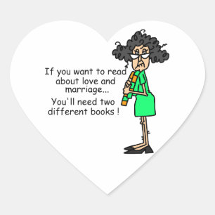 Liebe-und Heirat-Spaß Herz-Aufkleber
