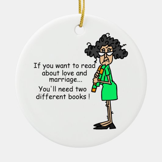 Liebe-und Heirat-Spaß Keramikornament (Vorne)