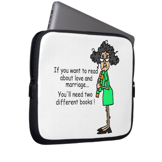 Liebe-und Heirat-Spaß Laptopschutzhülle (Vorne Rechts)