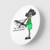 Liebe-und Heirat-Spaß Runde Wanduhr (Winkel)