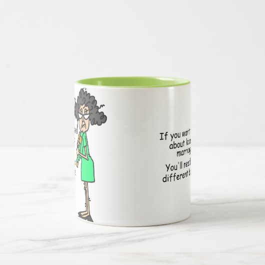 Liebe-und Heirat-Spaß Zweifarbige Tasse (Mittel)