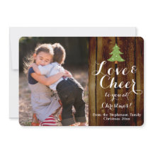 Liebe und heiße Script Weihnachtsfotokarte