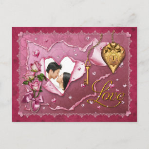 Liebe und Herz - Anpassen Postkarte