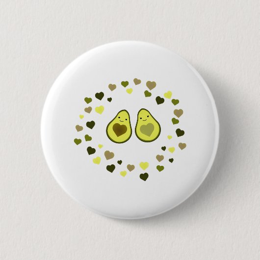 Liebe und Herz Avocados Button (Vorderseite)