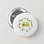 Liebe und Herz Avocados Button (Vorne & Hinten)