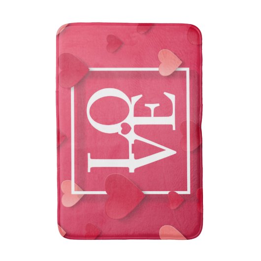 Liebe und Herz Badematte (Vorderseite Vertikal)