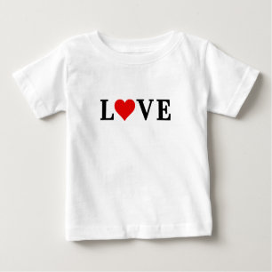LIEBE und Herz Einfach Minimalistisch Baby T-shirt
