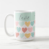 Liebe und Herz Farbenfrohe Tasse (Links)