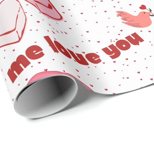 Liebe und Herz Geschenkpapier (Rolleneckpunkt)