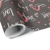 Liebe und Herz Geschenkpapier (Rolleneckpunkt)
