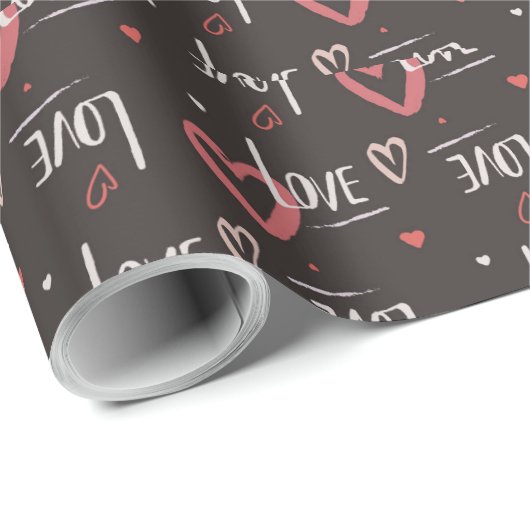 Liebe und Herz Geschenkpapier (Rolleneckpunkt)