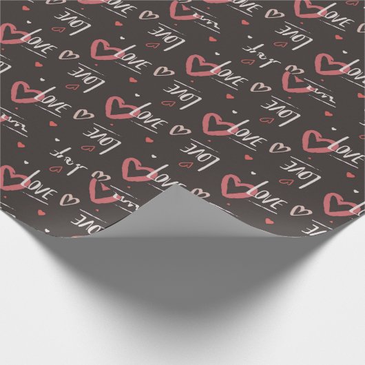 Liebe und Herz Geschenkpapier (Ecke)