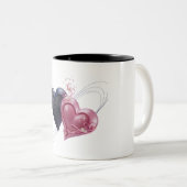 Liebe und Herz Kaffee Tasse (VorderseiteRechts)