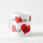 Liebe und Herz Kaffeetasse (Vorderseite Links)