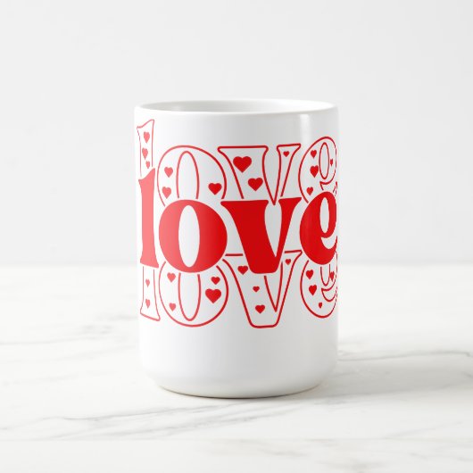 Liebe und Herz Kaffeetasse (Mittel)