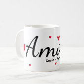 Liebe und Herz Kaffeetasse (Vorderseite Links)