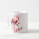 Liebe und Herz Kaffeetasse (Vorderseite Links)