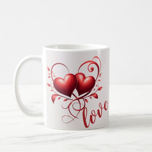Liebe und Herz Kaffeetasse (Links)