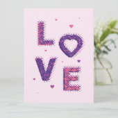 Liebe und Herz Karte (Stehend Vorderseite)