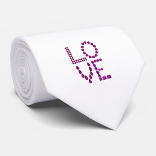 Liebe und Herz Lila Krawatte