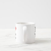 LIEBE und Herz Minimalistisch Elegant Espressotasse (Rückseite)