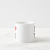 LIEBE und Herz Minimalistisch Elegant Espressotasse (Vorderseite)