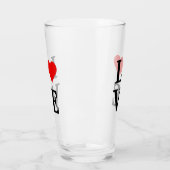 LIEBE und Herz Minimalistisch Elegant Glas (Links)