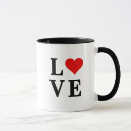 LIEBE und Herz Minimalistisch Elegant Tasse