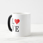 LIEBE und Herz Minimalistisch Elegant Verwandlungstasse (Vorderseite Links)
