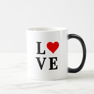 LIEBE und Herz Minimalistisch Elegant Verwandlungstasse
