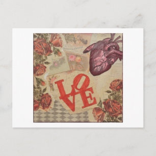 Liebe und Herz Postkarte