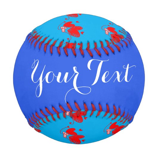 Liebe und Herz romantisches Design Baseball (Rückseite)