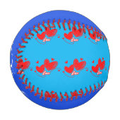 Liebe und Herz romantisches Design Baseball (Vorderseite Links)