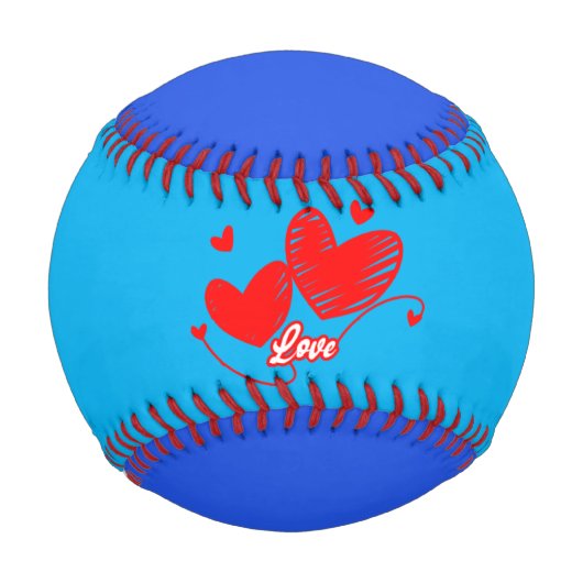 Liebe und Herz romantisches Design Baseball (Vorderseite)
