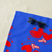 Liebe und Herz romantisches Design Strandtuch (Beispiel)