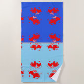 Liebe und Herz romantisches Design Strandtuch (Vorderseite)