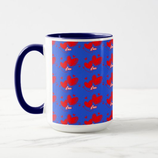 Liebe und Herz romantisches Design Tasse (Links)