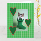 Liebe und Herz Weihnachten Karte (Gelbe Blume)