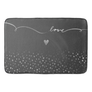 Liebe und Herzen Badematte