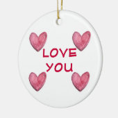 "LIEBE UND HERZEN" KERAMIKORNAMENT (Links)