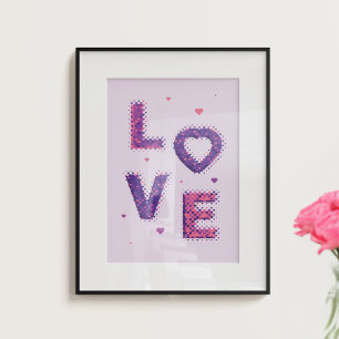 Liebe und Herzen. Poster