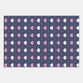 Liebe und Herzmuster Niedlicher Valentinstag Geschenkpapier Set (Vorderseite)