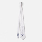 Liebe und Herzsteine Blau Krawatte (Rückseite)