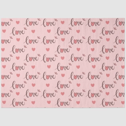 Liebe- und Herzzettel Seidenpapier (Vorderseite)