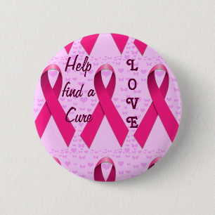 Liebe und Hilfe beim Brustkrebs Button