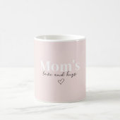 Liebe und Hugs der Mama | Elegant Pastel Pink Kaffeetasse (Mittel)
