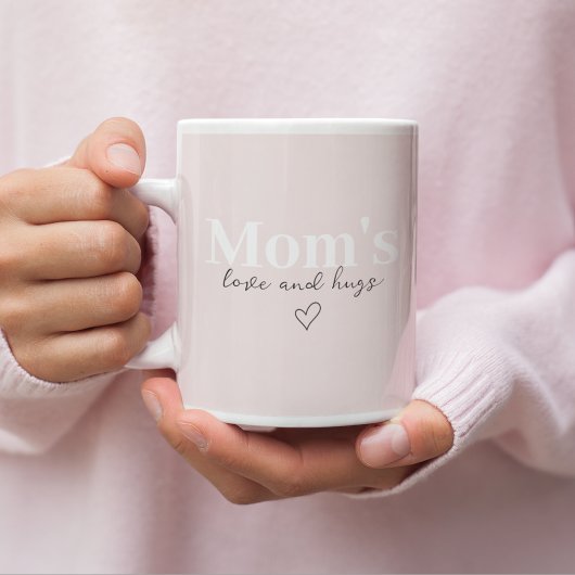 Liebe und Hugs der Mama | Elegant Pastel Pink Kaffeetasse